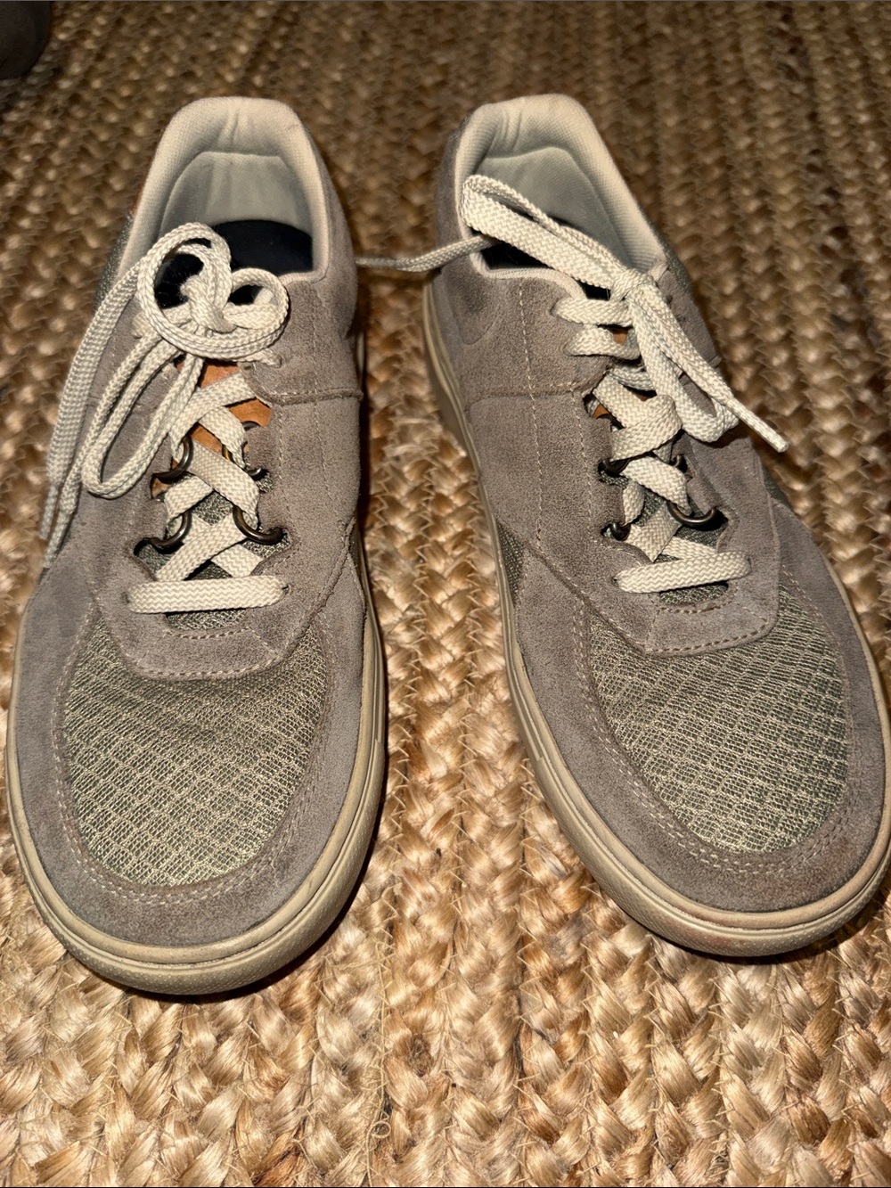 SAS Women's Taupe Gray Suede & Mesh Lace-Up Sneakers